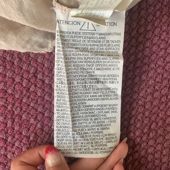 ZARA SIZE L Cream Linen Button-up Blouse - Picture 10 of 10